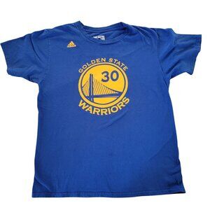 Golden State Warriors Stephen Curry 30 Blue T-Shirt L/G Adidas 100% Cotton